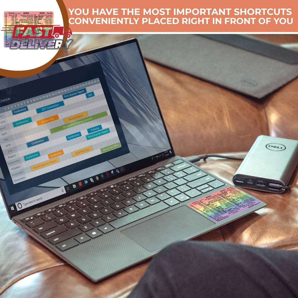 Synerlogic Word/Excel Windows Shortcut Sticker | Reference Guide Keyboard Shortc