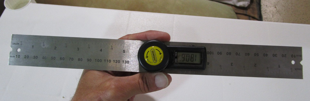 Digital Angle Finder Protractor by General Tools, 5" SS Ruler Lock Knob EX Cond