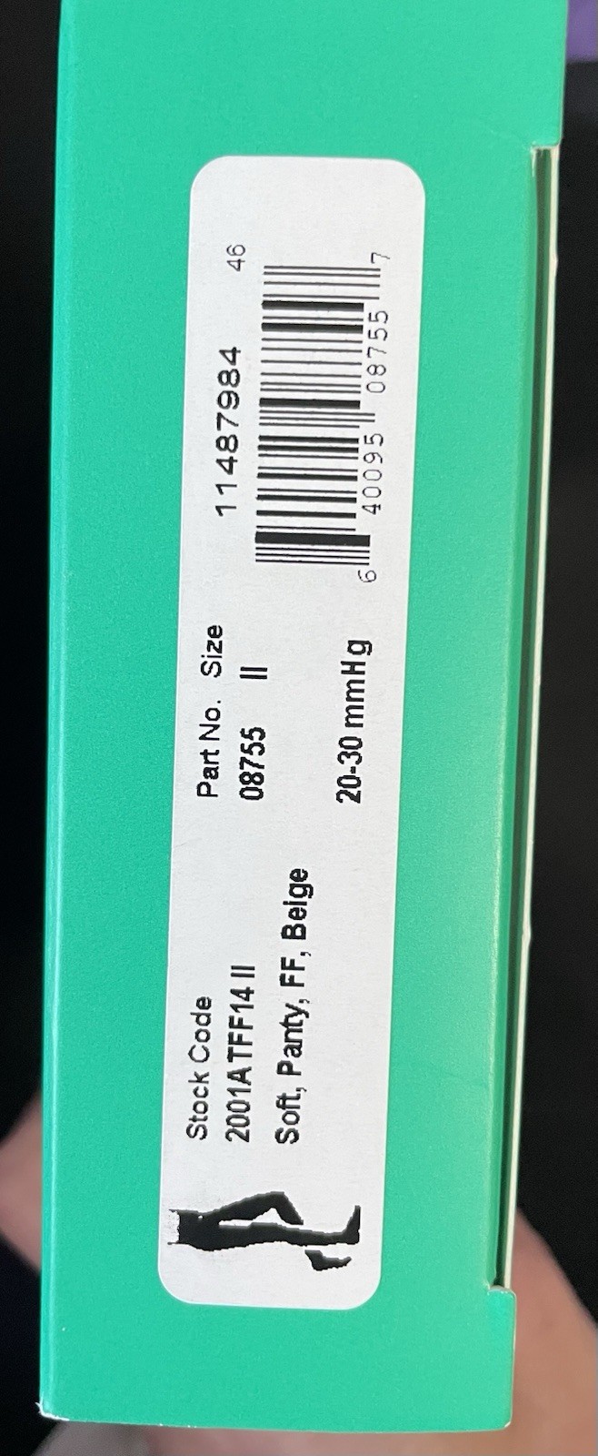 Juzo Soft Medical Compression Pantyhose Closed Toe 20-30 Size II Beige