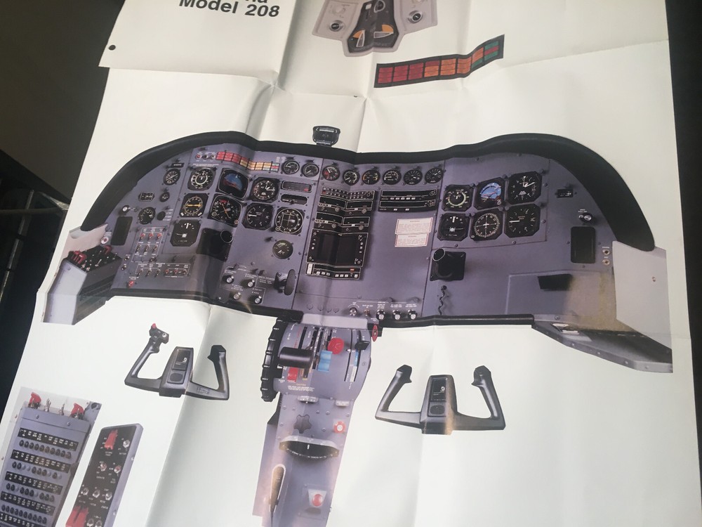 FlightSafety Cessna 208 Instrument Panel Poster