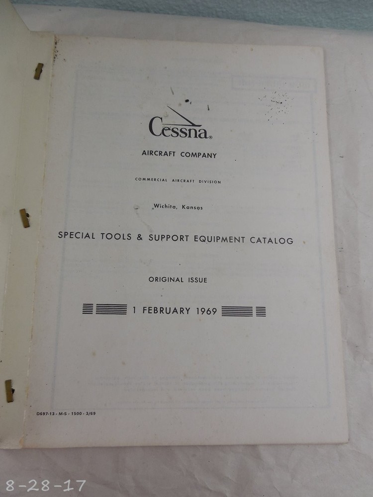 1969 Cessna Special Tools & Support Equipment Catalog