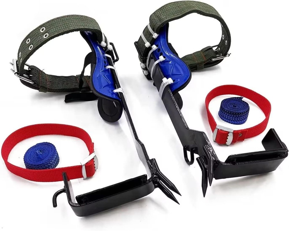 Portable Tree Climbing Spike Set with Harness for Beginners - Lightweight Design