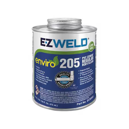 Ez Weld Ez30503n Pipe Cement, 16 Fl Oz, Clear