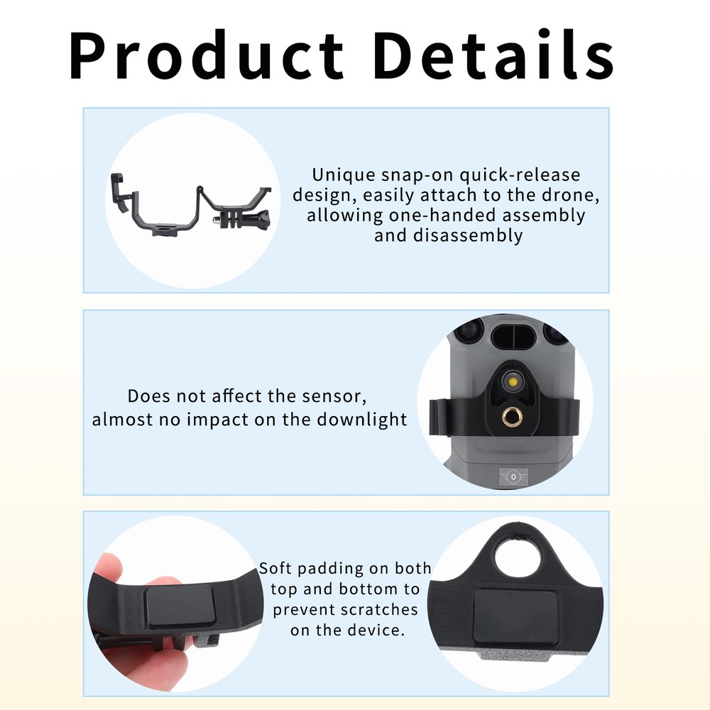 For DJI MINI 5 PRO Top Extension Bracket Mounting Action Camera Mounting Bracket