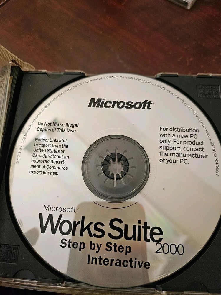 Microsoft Works Suite 2000 Complete 8 CD Set Vintage Software