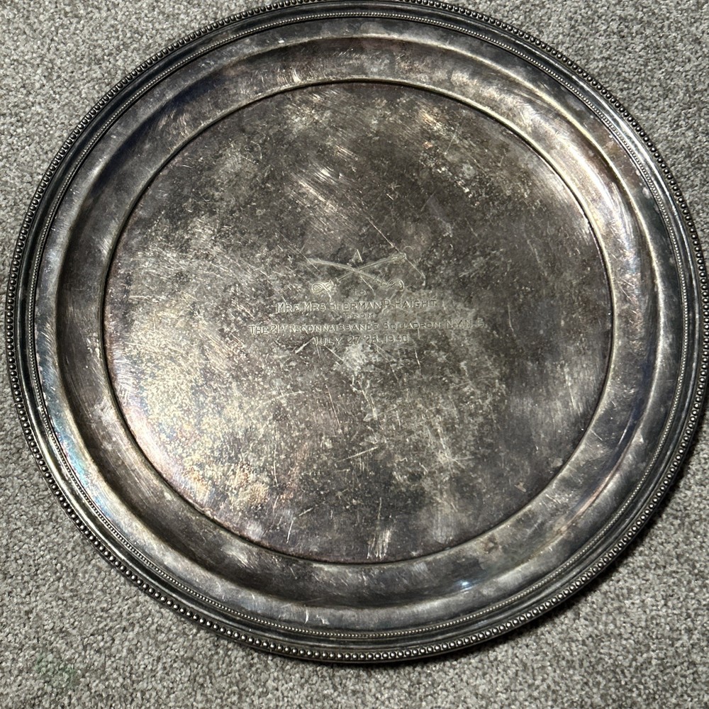 US Calvary Silver Plate Commemoration Plate 1940