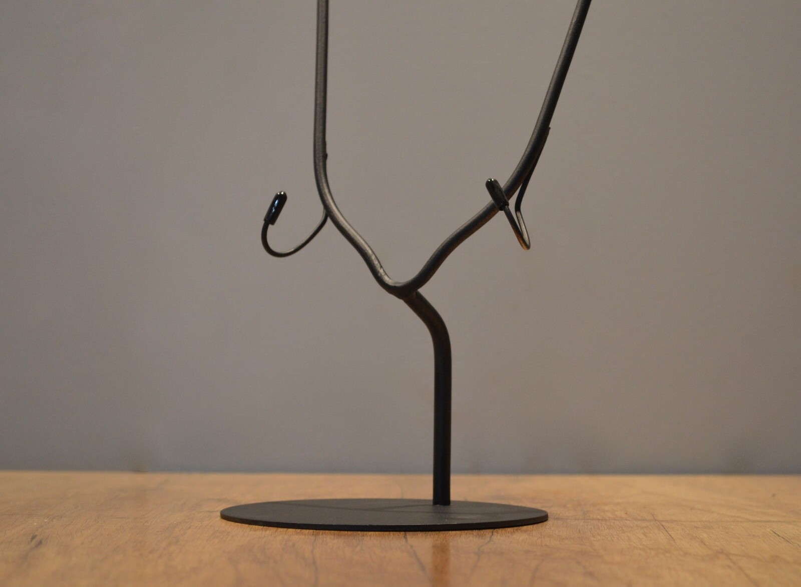 13”high Metal Display Stand for flat masks & other Art objects - 5”base