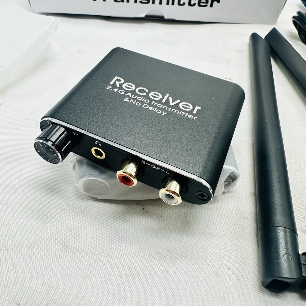2.4Ghz Wireless Audio Transmitter Receiver, 160 ft Long Range Low Latency - New