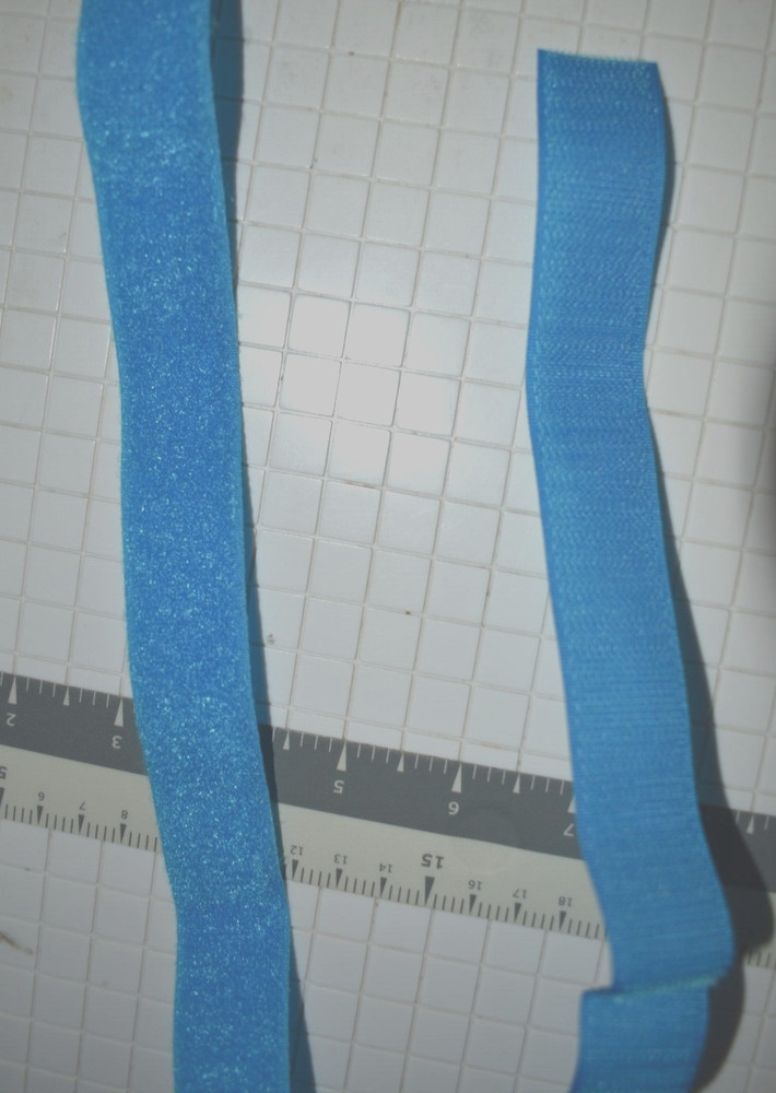 TURQUOISE BLUE HOOK & LOOP 1" WIDE BY THE YARD SEW ON