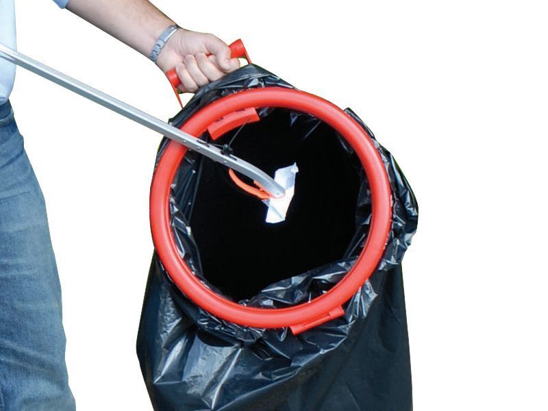 HANDY HOOP RING SACK BIN REFUSE GARBAGE BAG HOLDER PLASTIC WITH HANDLE