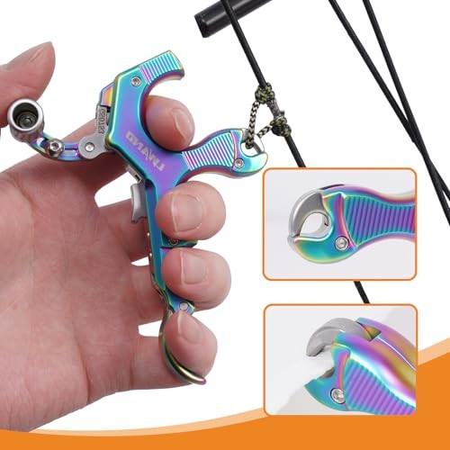 Archery Compound Bow Release Aids Trigger 3-4 Finger Adjustable Colorful