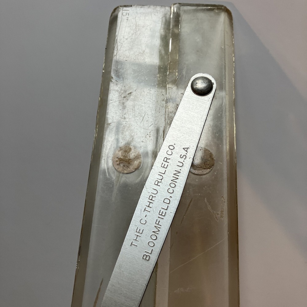 Vintage The C-Thru Ruler Co. TS-657 Drafting Tool Engineer Architect 15"