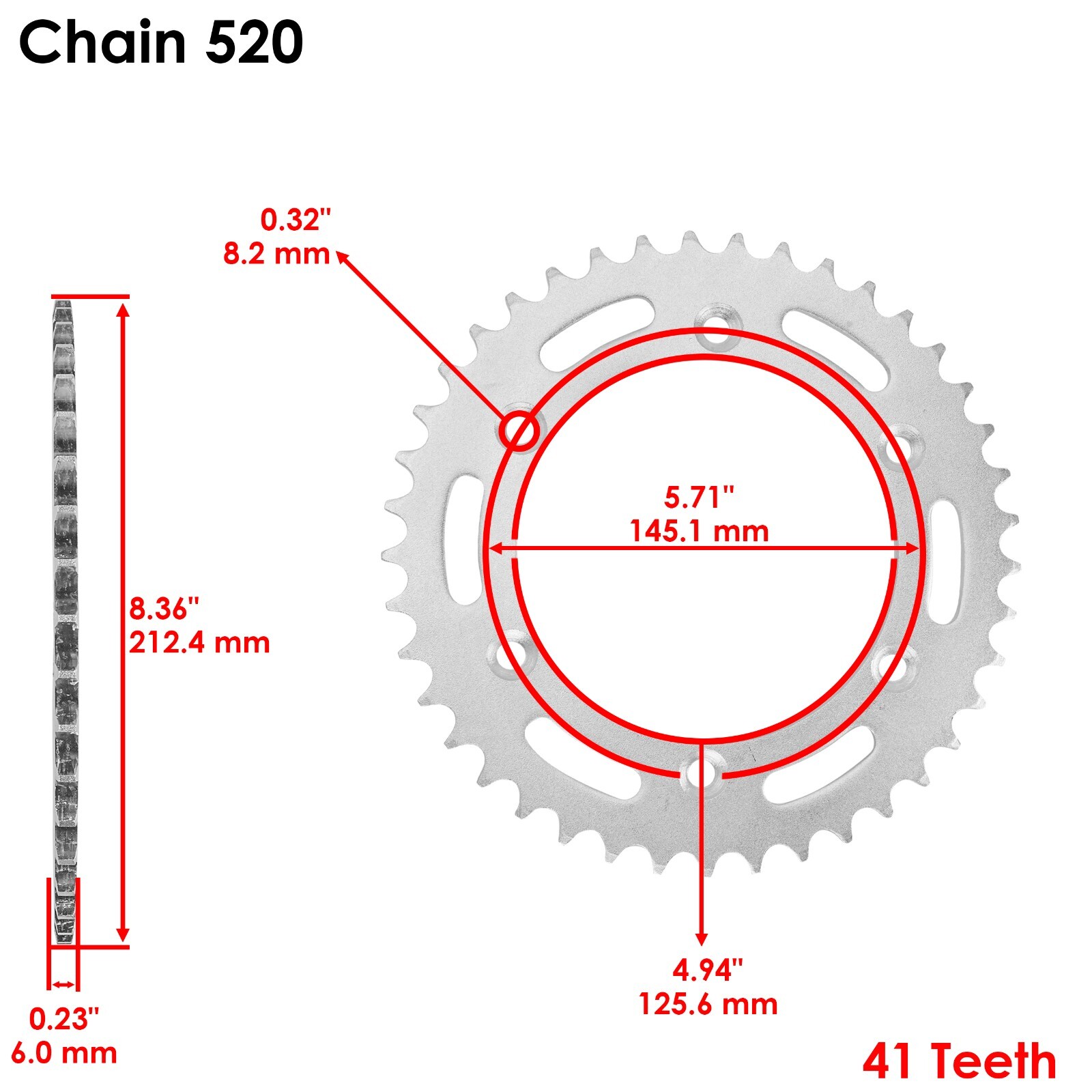 Black Drive Chain And Sprocket Kit for Suzuki DR-Z400Sm 2005-2018