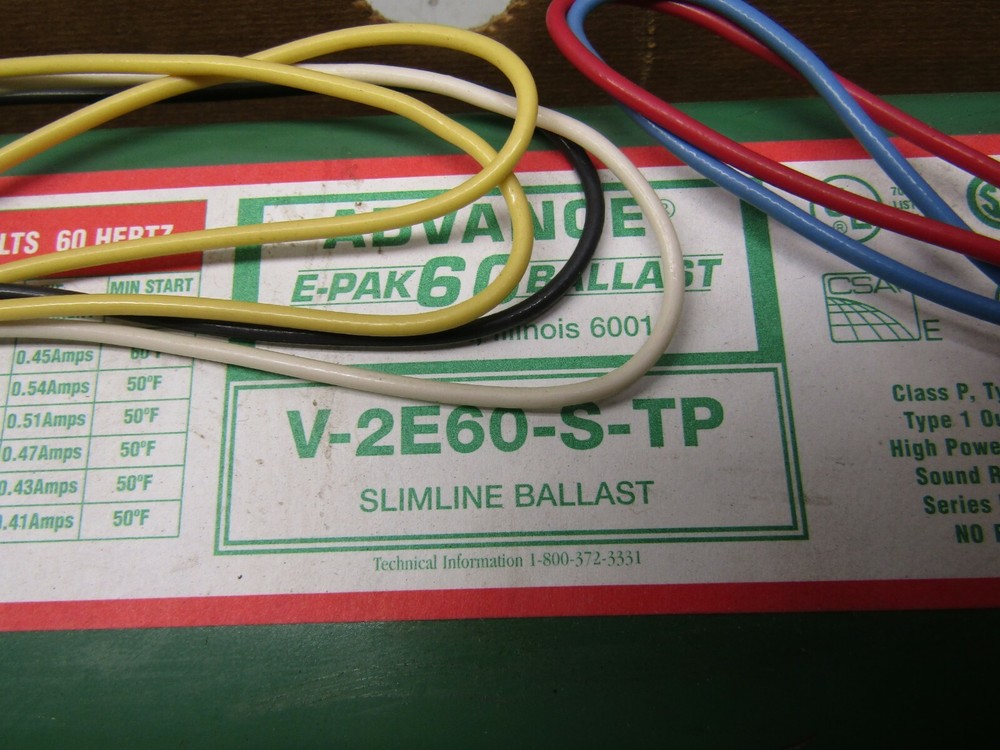 Advance V-2E60-S-TP Ballast 277V