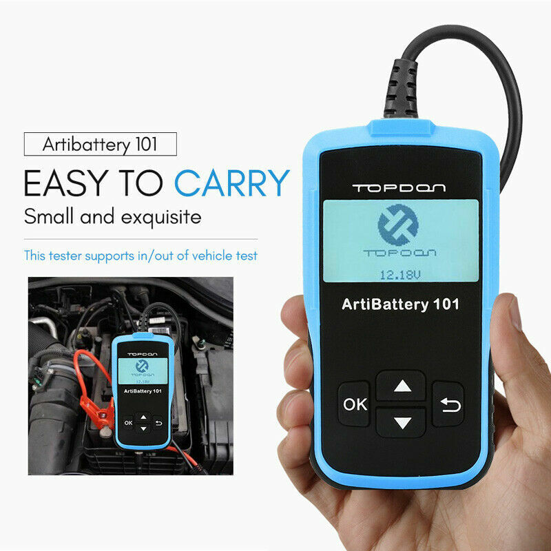 TOPDON AB101 Vehicle Battery Tester Battery Analyzer Supports Multiple Tests