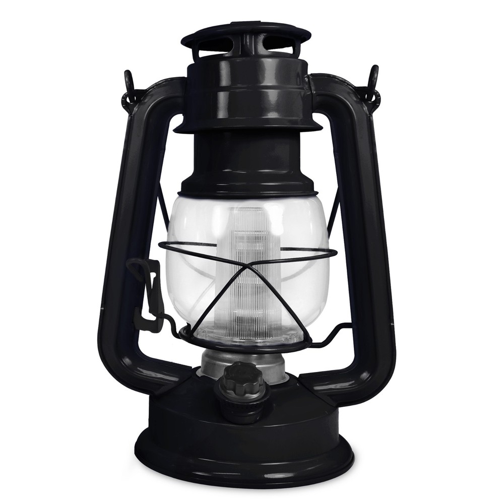 North Point Vintage LED Lantern with Dimmer Switch - Black Chimney Soot