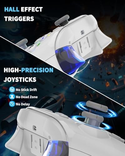 Bcofo Wireless Mobile Game Controller for iOS/iPhone/Android/Cell White