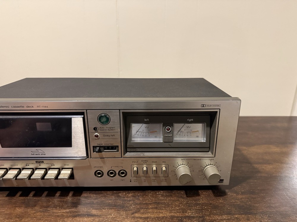 Sharp RT-1144 2 Head Cassette Deck Powers On For Parts Or Repair
