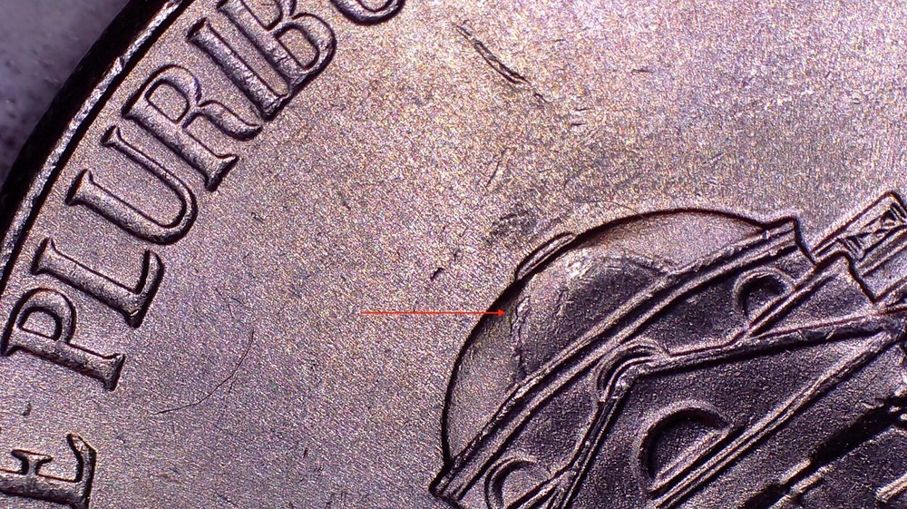 2021 P Jefferson Nickelwith Multiple Reverse Die Chips(#77427)