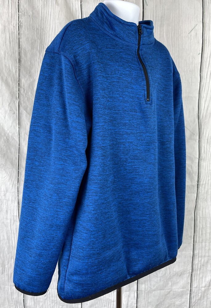Xersion Boys Medium 10/12 Long Sleeve Half Zip Blue Pull Over Sweatshirt
