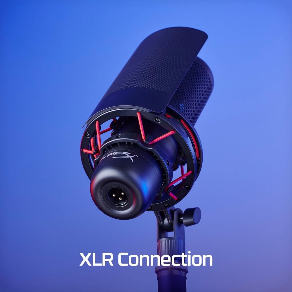 HyperX ProCast Microphone Large Diaphragm Condenser Mic XLR Connection Black
