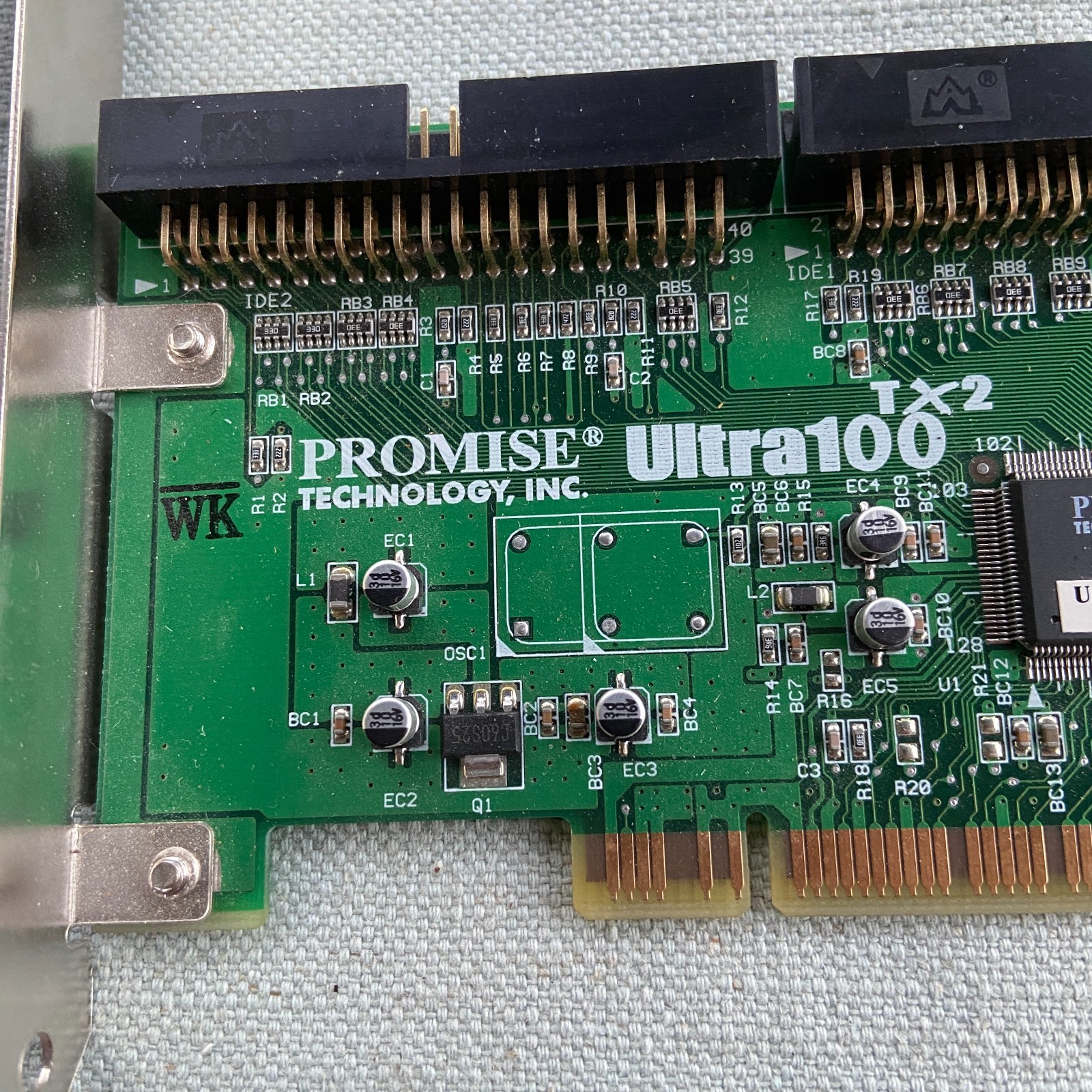 Promise Technologies Ultra 100 TX2 ATA/ATAPI Dual IDE Controller PCI Card Vintag