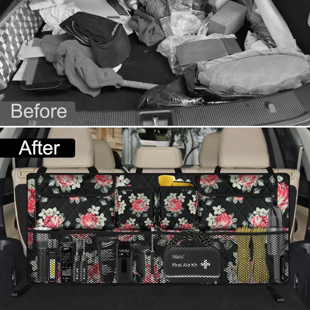 Car Trunk Storage Bag - Floral Pattern
