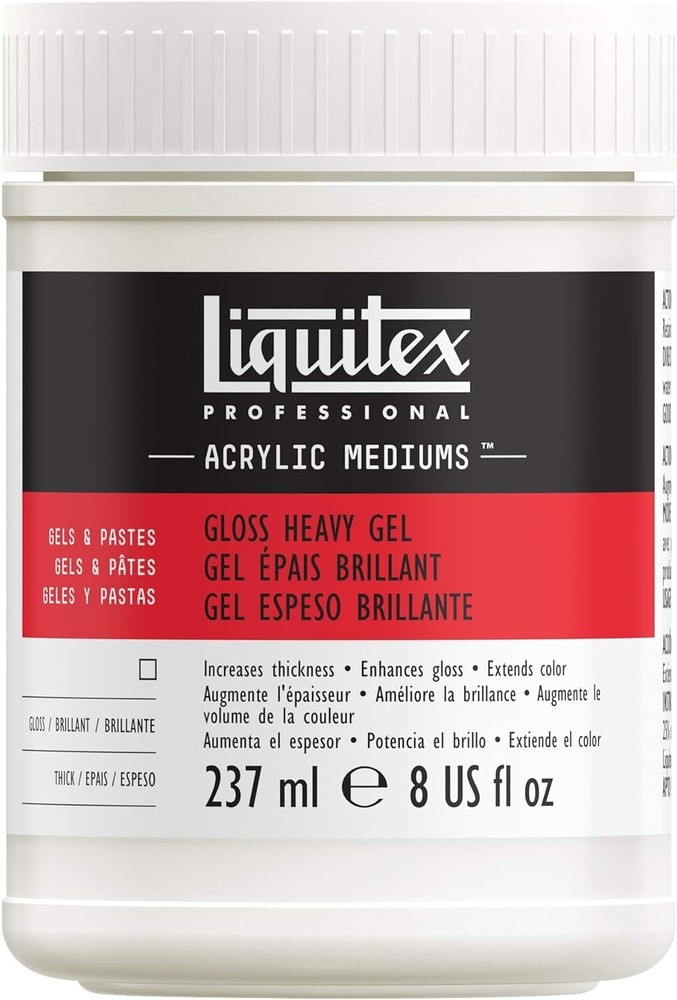 Versatile Non-Toxic 8oz Acrylic Gel Medium for Collage & Mixed Media Projects