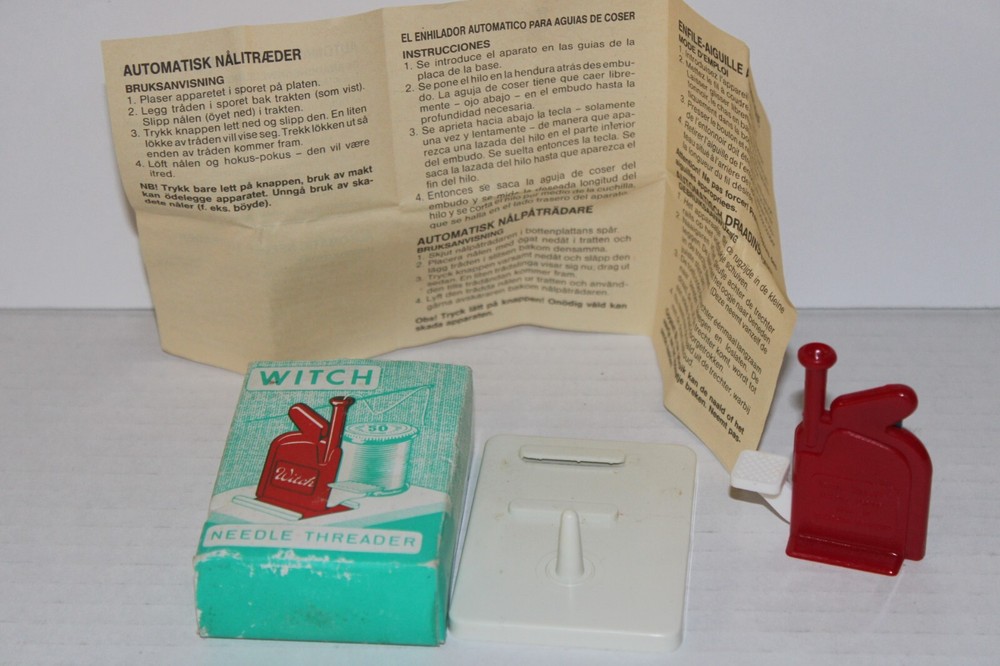 Vintage Witch Automatic Needle Threader with lnstructions Made in Germany - NOS