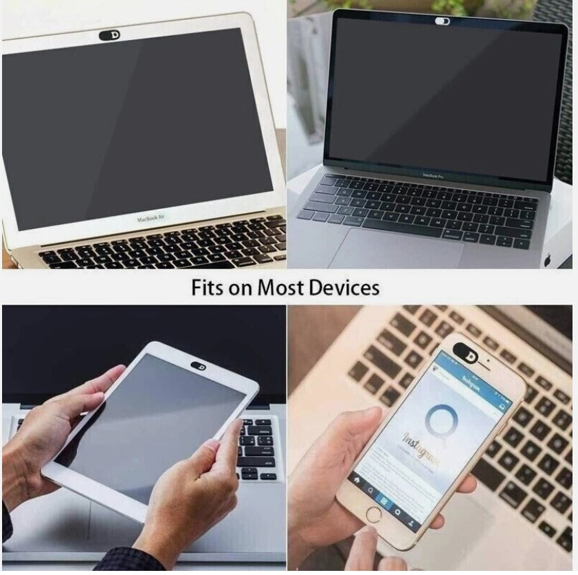 Qty 2 - Webcam Camera Cover - Slider Blocker for Laptops / Tablets