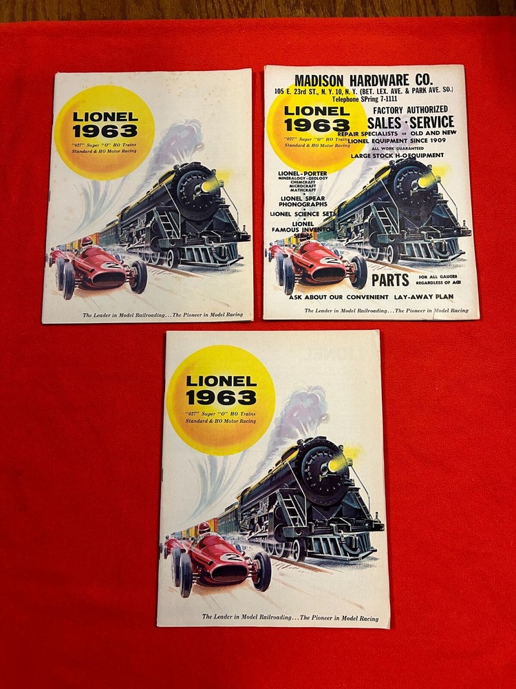 ORIGINAL LIONEL POSTWAR 1963 CONSUMER TRAIN CATALOG IN C7 CONDITION