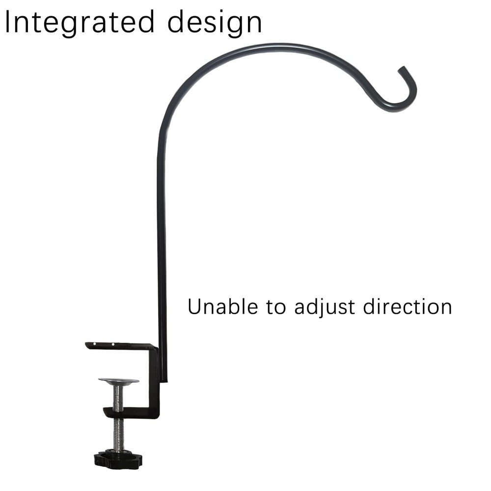 Short Deck Hook for Railing 4 Pack Deck Bird Feeder Pole with 3.3 Inch Streng...