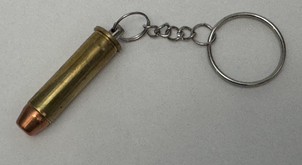 357 Magnum Bullet Key Chain / Zipper Pull (Brass)
