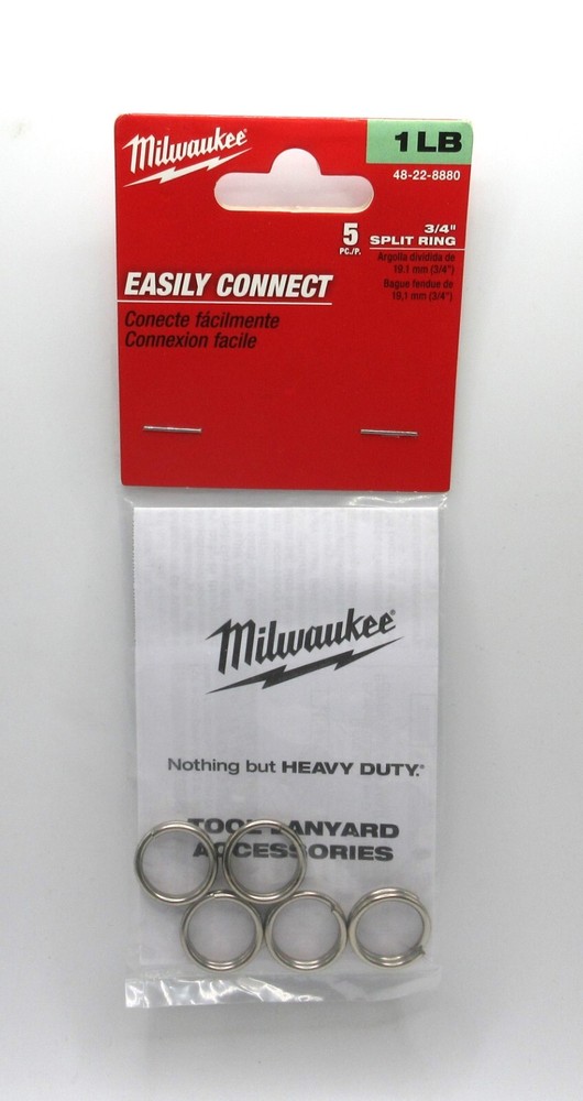 Milwaukee Tool 48-22-8881 5 Pc. 2 Lb. 1 In. Split Ring