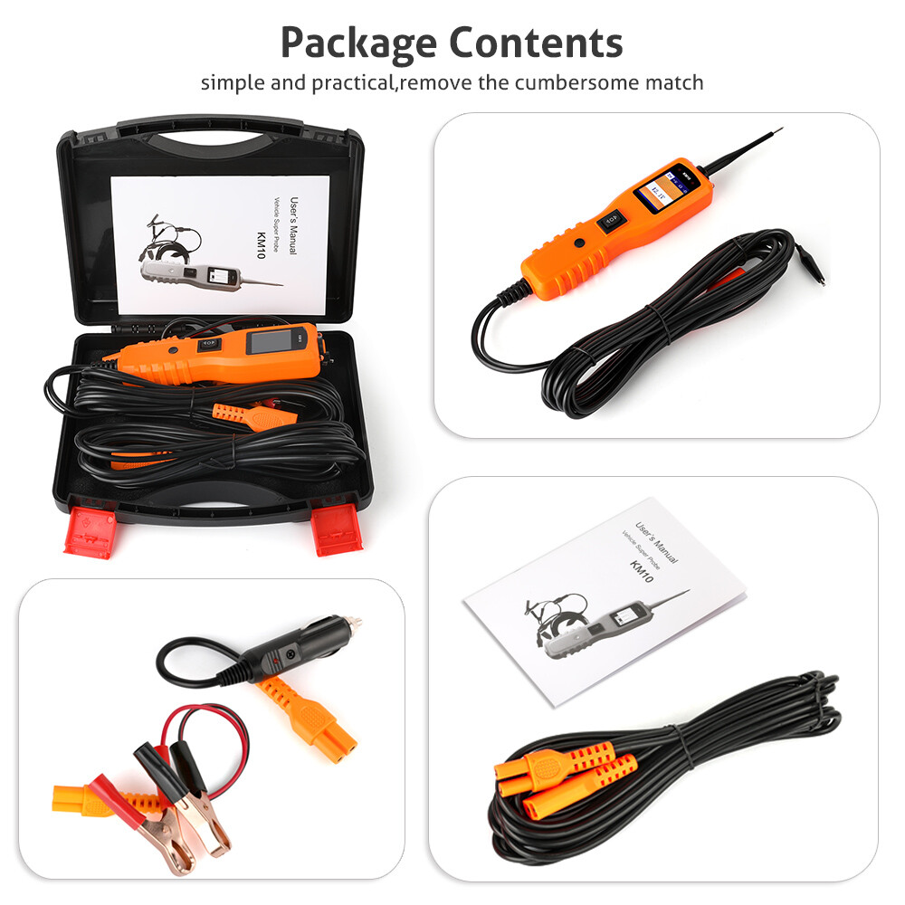 12V/24V Automotive Circuit Probe Tester Code Reader Battery Analyzer Scanner