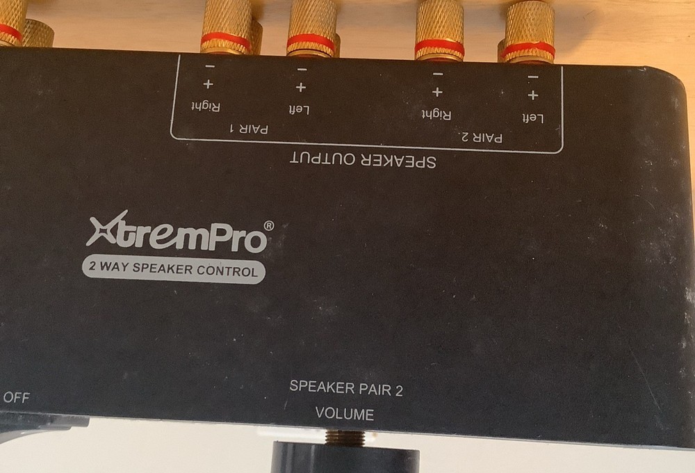 2 Way Zone Speaker Selector Switch Splitter Volume Control 100W Per Channel