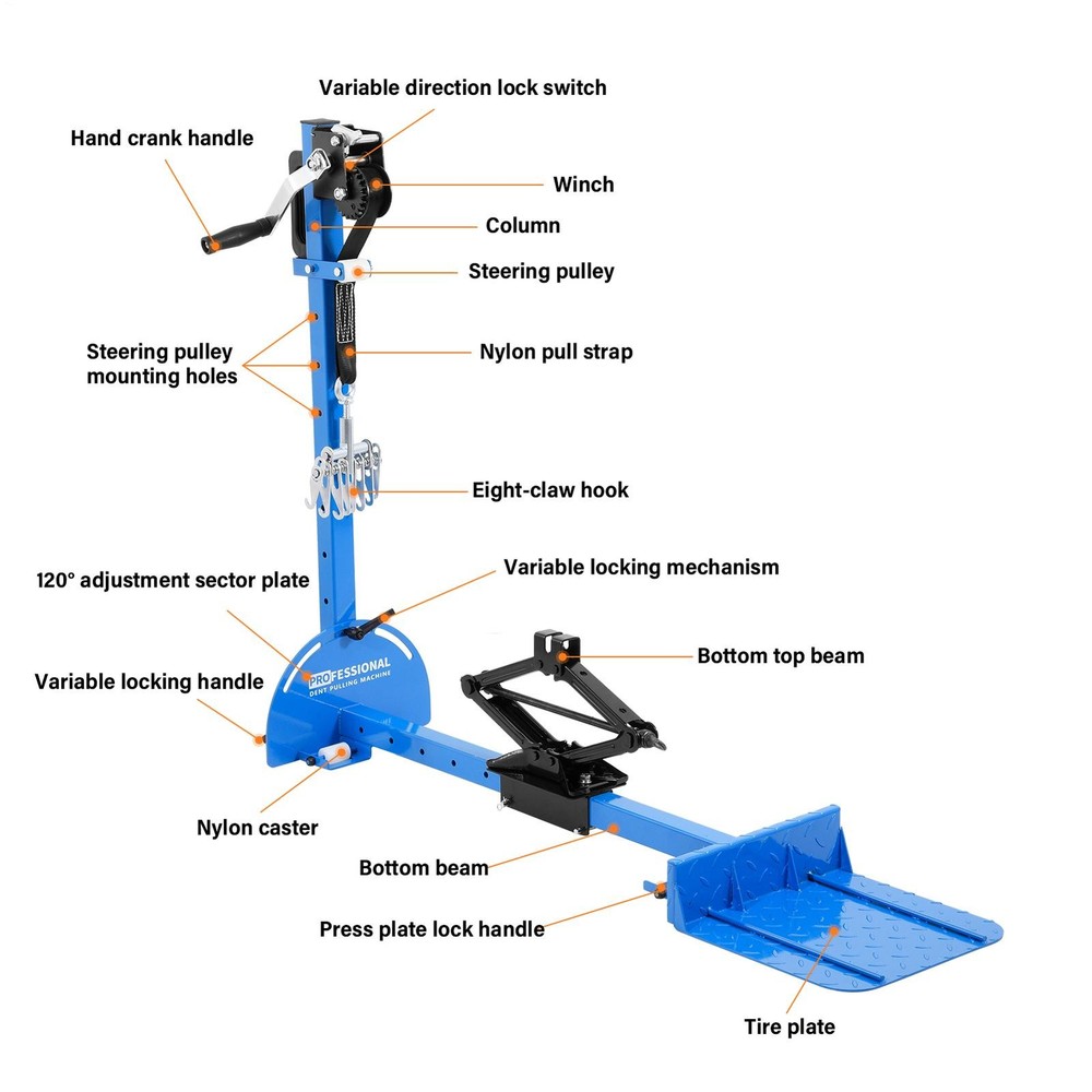Auto Body Dent Puller Machine adjust Car Dent Repair Tool Pulling System Dent