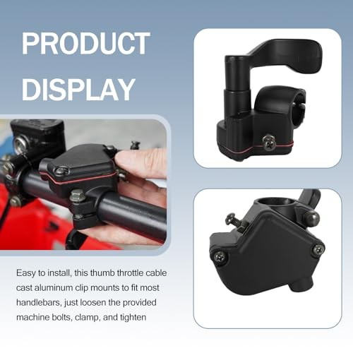 1 PC Motorcycle Thumb Controller Throttle Cable, 46.5" Metal Durable Throttle