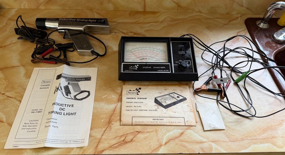 Sears Engine Analyzer 12 Volt Model 161 2161 & timing light 244 213801 Untested