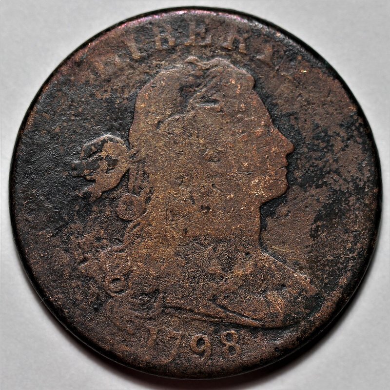 1798 Draped Bust Large Cent - US 1c Copper Coin