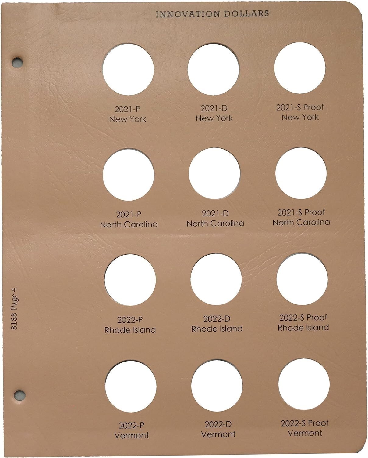 New Dansco Album For Innovation Dollar Coins w Proofs 2018-2024 8188 Archival