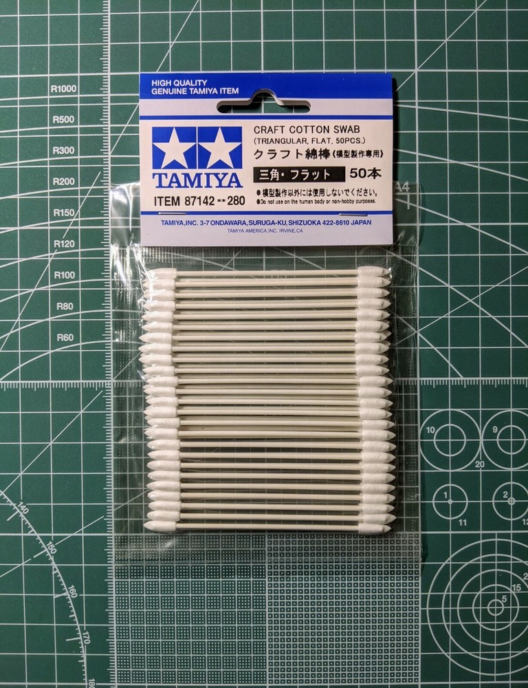 Tamiya CRAFT COTTON SWAB (TRIANGULAR, FLAT, 50PCS.) 87142