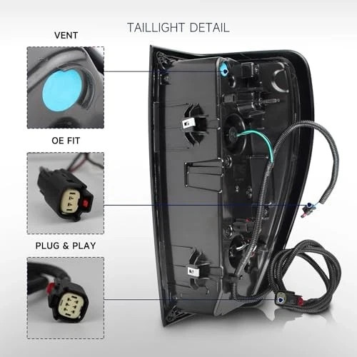 Tail Lights Assembly Compatible with 2019-2025 GMC Sierra Left Driver Side