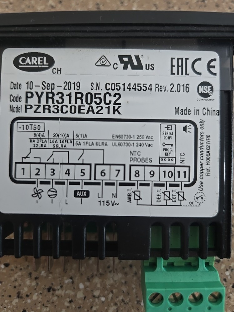Continental Refrigeration Digital Temp Control