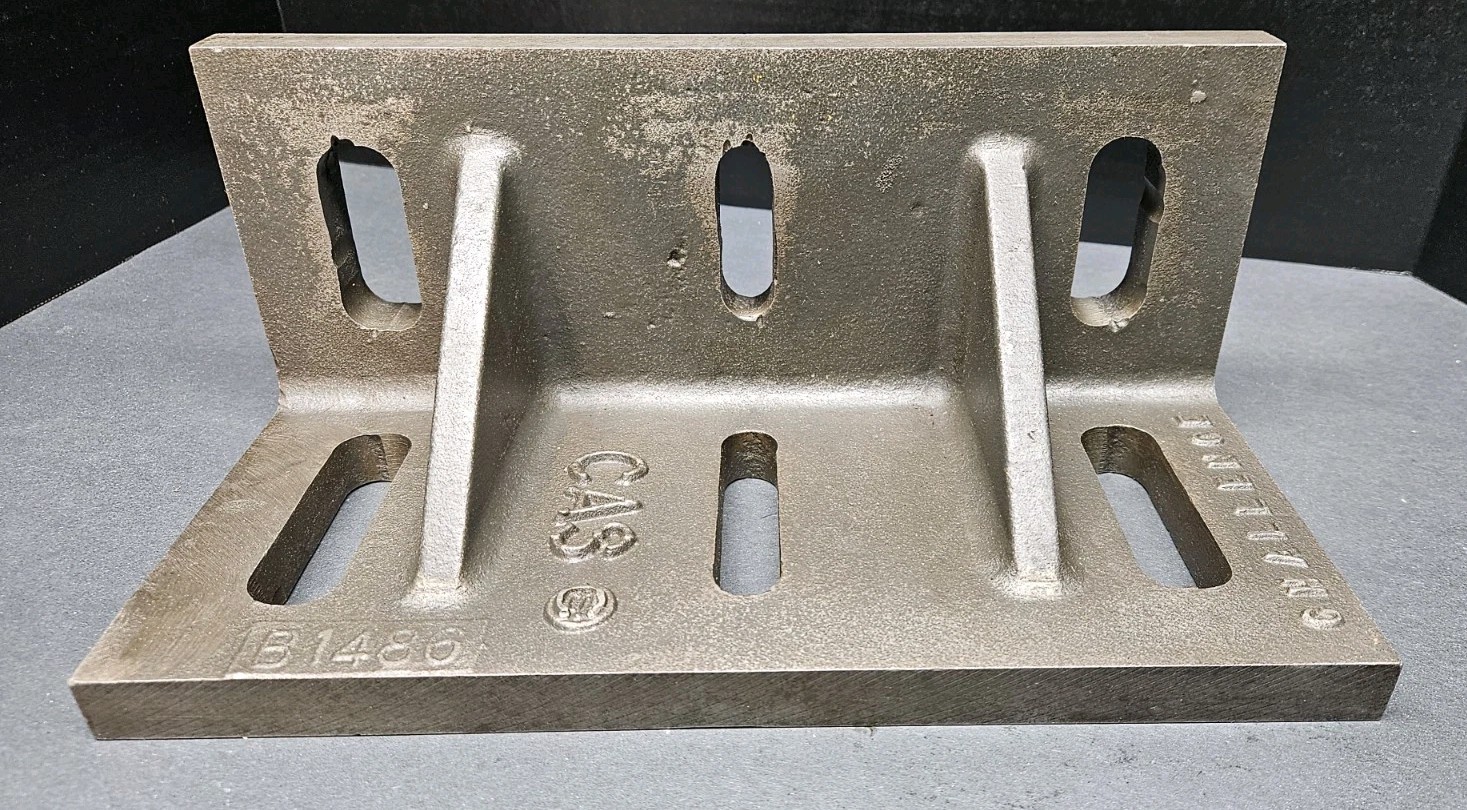Challenge USA! 12" x 6" x 5" Angle Plate Slotted Webbed B1486 Machinist Fixture