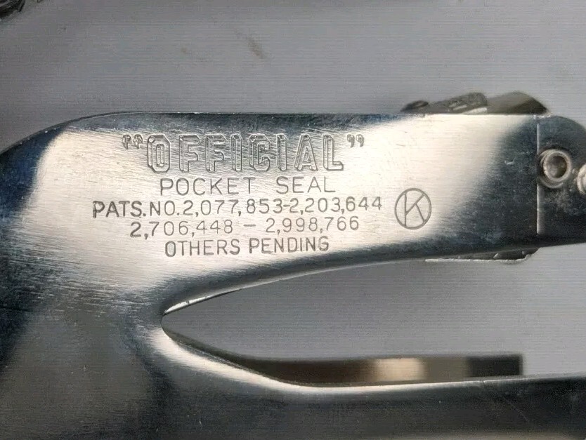 Official Marking Equipment Co. Hand Held Custom Embosser. Embossing Device.