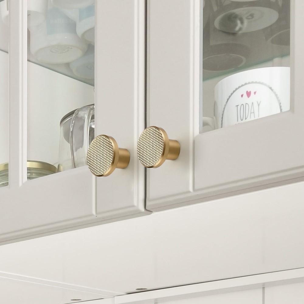 30 Pack Champagne Bronze Cabinet Knobs, 1-3/16 Inch (30mm) Round Drawer Pulls...
