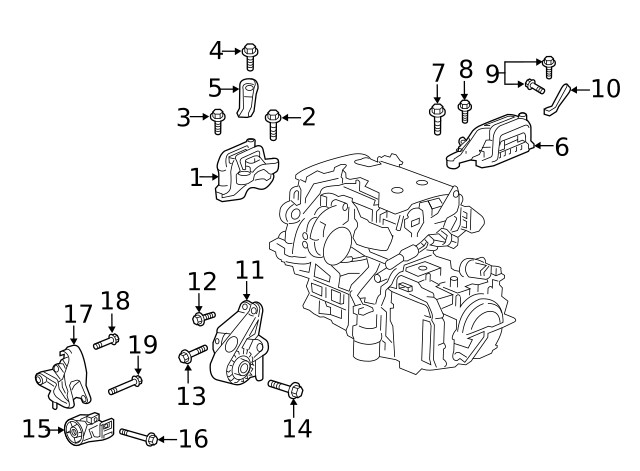 Genuine GM Automatic Transmission Mount 84284913