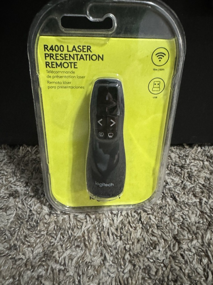 LOGITECH R400 PRESENTATION REMOTE WIRELESS LASER 910-001354 - NEW