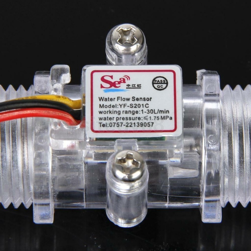 G1/2" Copper Water Flow Hall Sensor Switch Flow Meter Flowmeter Counter D